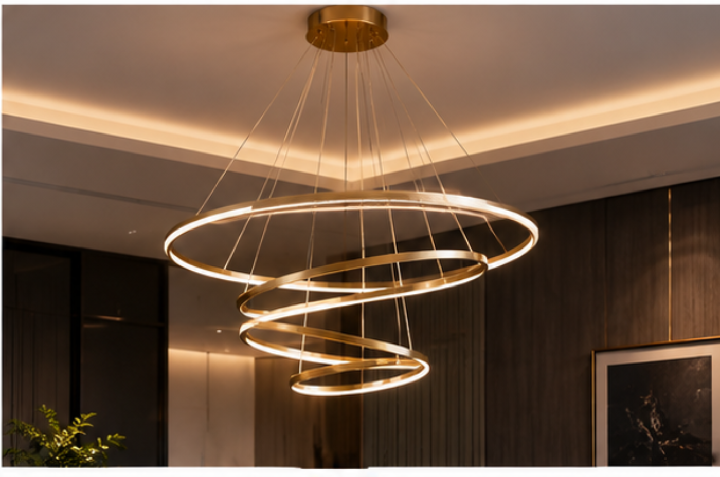 Modern LED halka avize imalatı